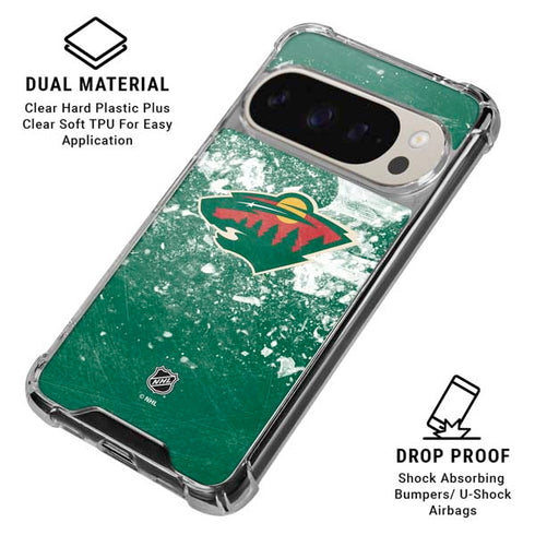 NHL Minnesota Wild Frozen Pixel 9/9 Pro Clear Case